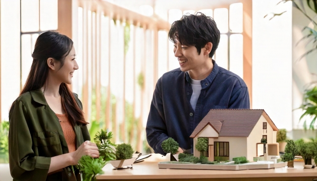 相談する夫婦