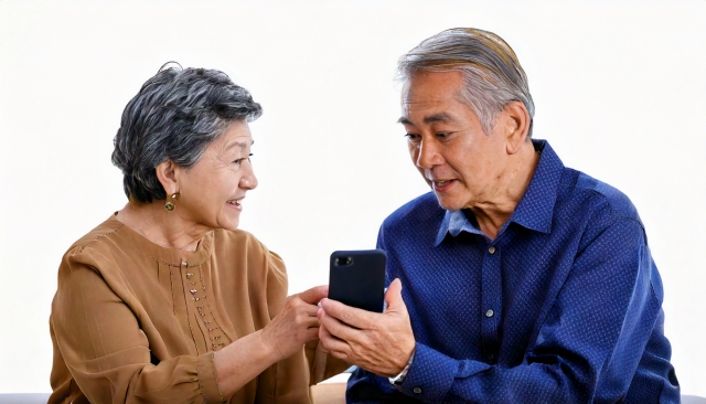 相談する夫婦